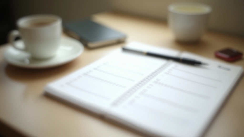 Notebook with handwritten categories of notifications and checkmarks next to prioritized apps